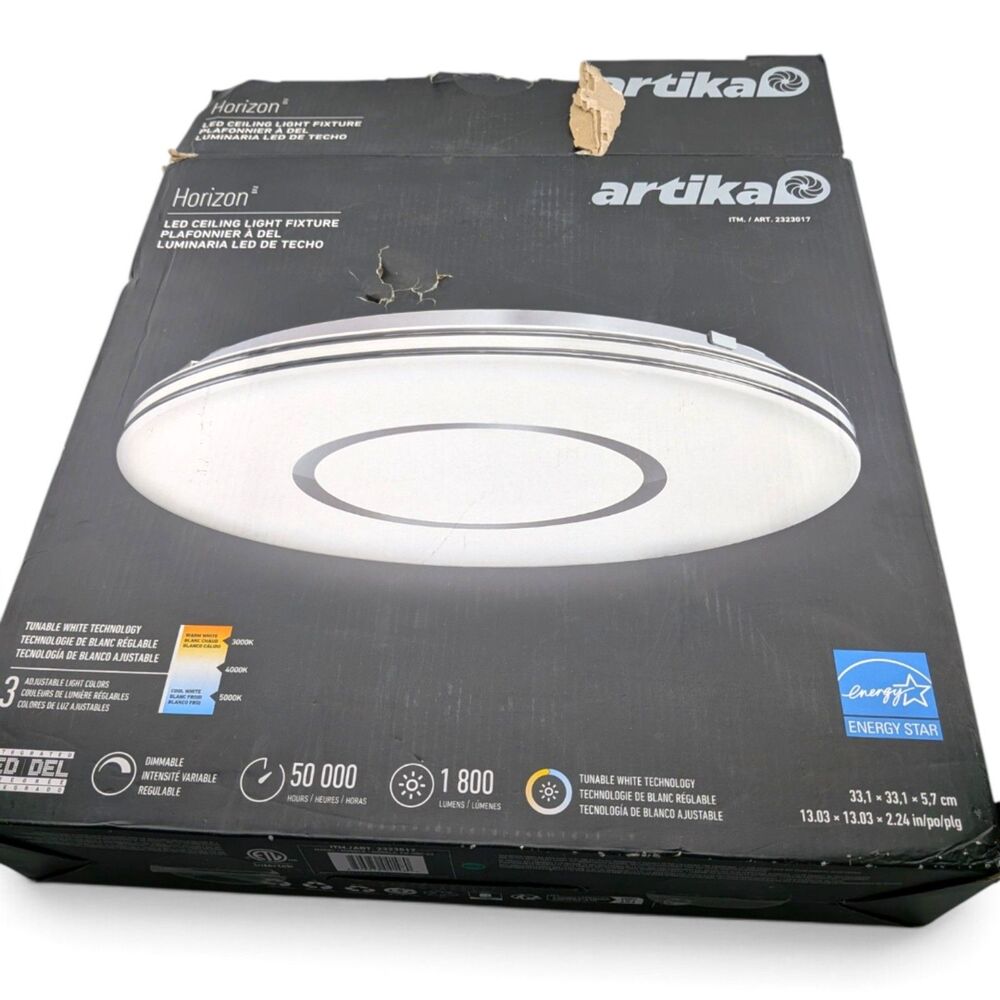 Artika Horizon LED Ceiling Light 13" Dimmable 1800 Lumens 3 Color FM-HOC-C2